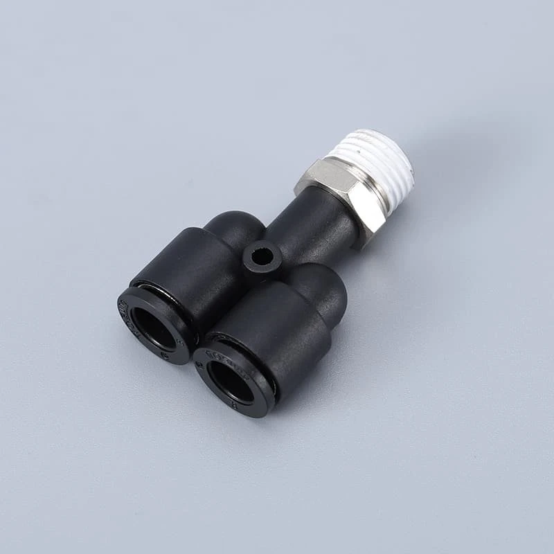 Male Two Way Divider Pneumatic Push-in Fitting factory